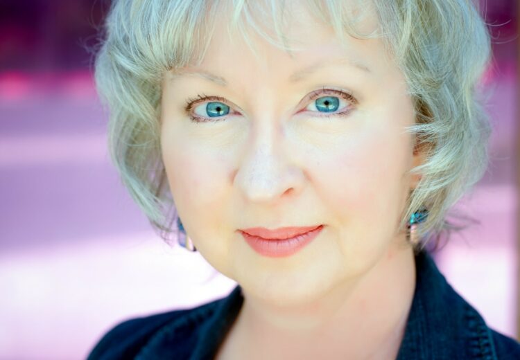 Val Heart purple background