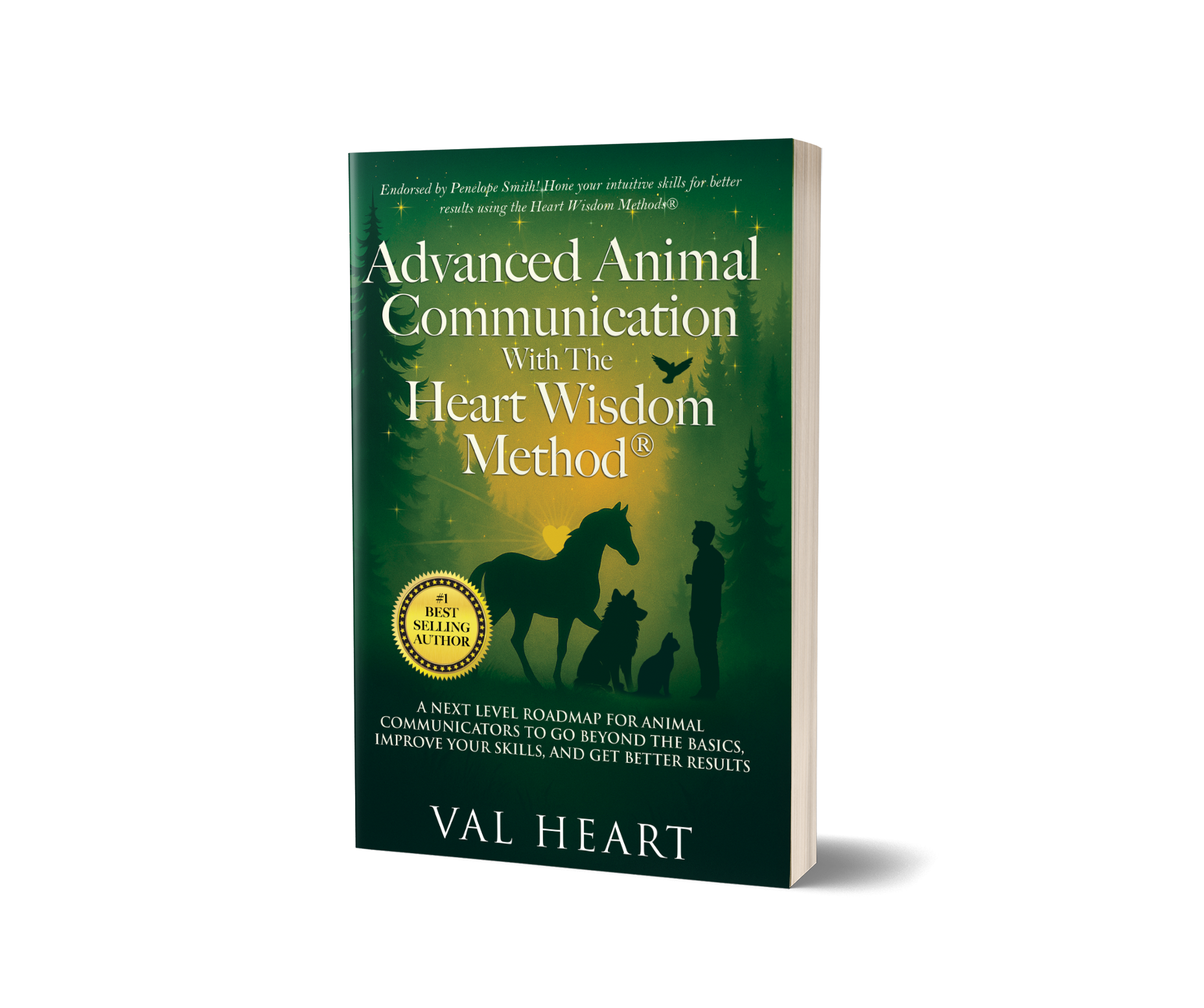Advanced Animal Communicaiton with the Heart Wisdom Method print cover with sticker standing 3D